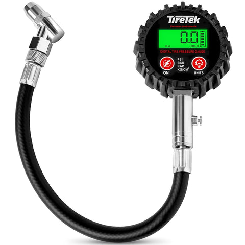 Digital Tire Pressure Gauge (200 PSI) - Heavy Duty Tire Gauge (Stainless Steel) - MotCertified ANSI - Fathers Day Gifts for Dad, Husband, from Daughter - Air Gauge Tire Pressure