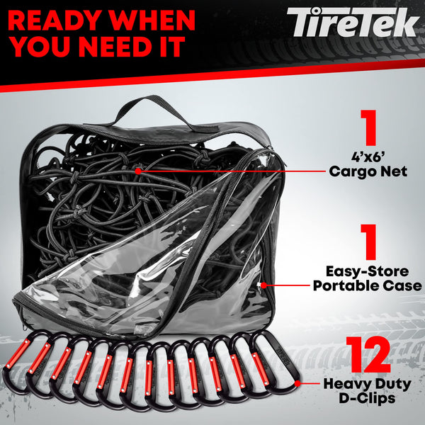 Cargo Net Flat Bungee For Pickup Truck Bed 4' X 4' Stretches To 9.5' X