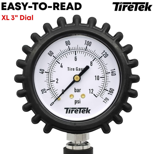 TireTek Air Compressor Tire Inflator Attachment Tire Pressure Gauge with  Inflator 170 PSI Lock Air Chuck for Quick Connect  Release – Tire  Inflator Gauge for Truck, Car, SUV, RV,  Motorcycle $24.99