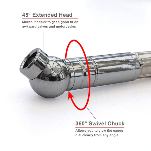 TIRETEK Tire Pressure Gauge 60 PSI - Larger 2'' Display, Tire Gauges ...