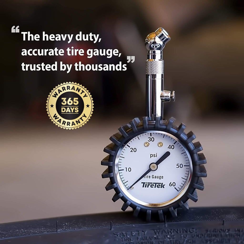 TIRETEK Tire Pressure Gauge for Cars (0-60 PSI) - Tire Gauge for Tire ...