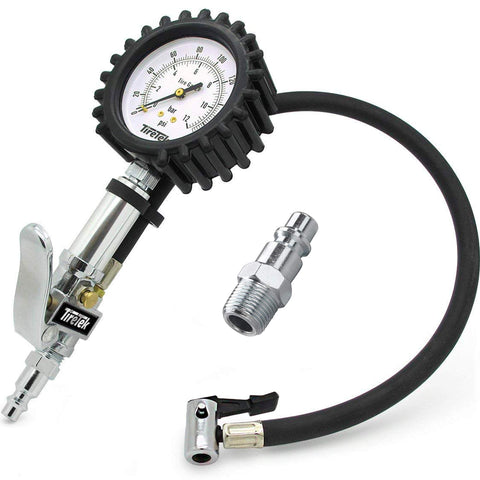 AstroAI Manómetro de presión de neumáticos de lápiz, paquete de 2 (10-75  PSI), manómetro de aire para neumáticos, cuerpo de acero inoxidable y