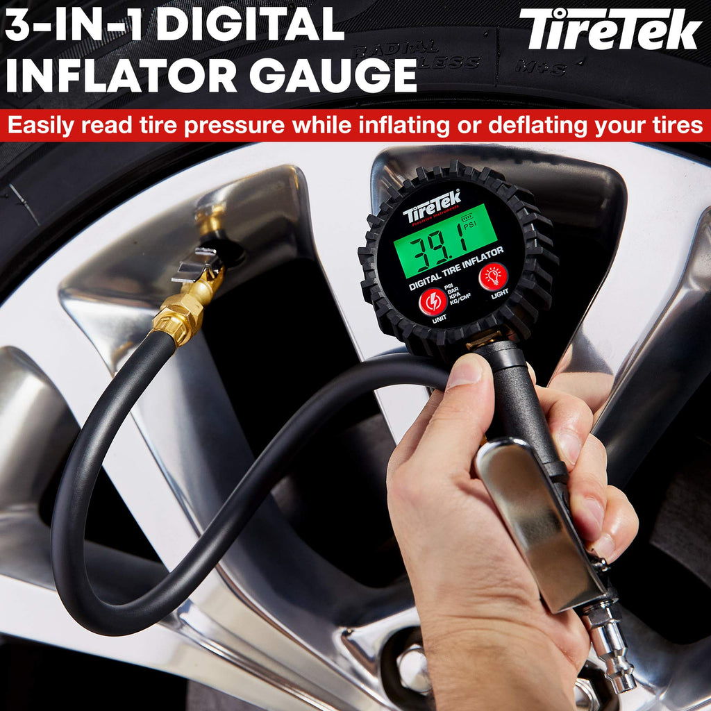 250 PSI Heavy Digital Tire Pressure Gauge Inflator